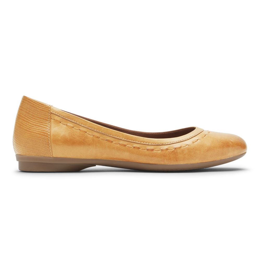 Rockport Flats Sko Dame Gul - Cobb Hill Maiika Ballet - UIVK38047